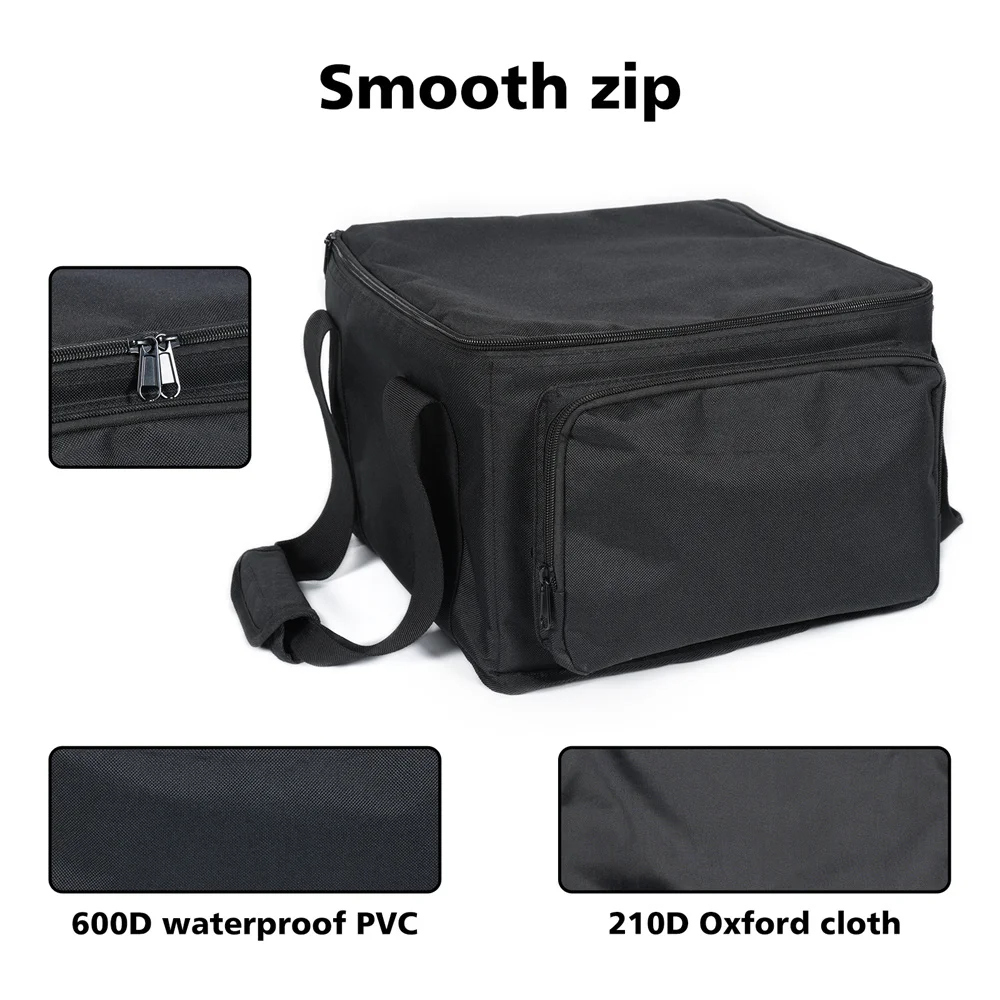 Yiflamefly Par Spotlight Bag Padded Storage Bag For 20*14.5*14.5CM Par Light 4 Pcs Par Lights Bag With Partition Black