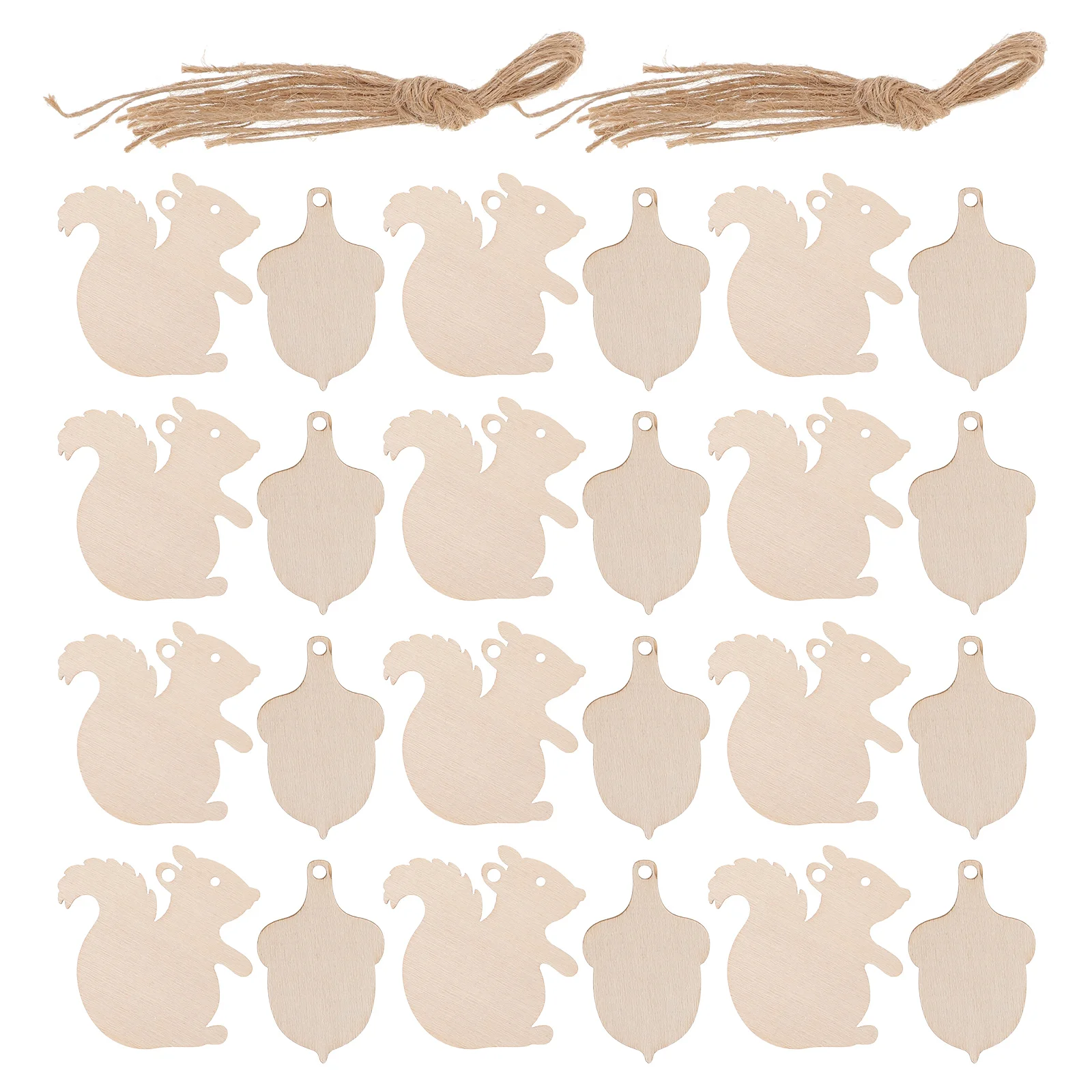

36Pcs Wooden Acorn Squirrel Ornaments Unfinished Blank Wood Pieces DIY Farmhouse Woodland Decor Christmas Holiday Craft Kit