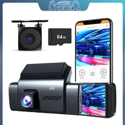 KQQ 4K WiFi Dual Dash Cam vorne und hinten 3,16