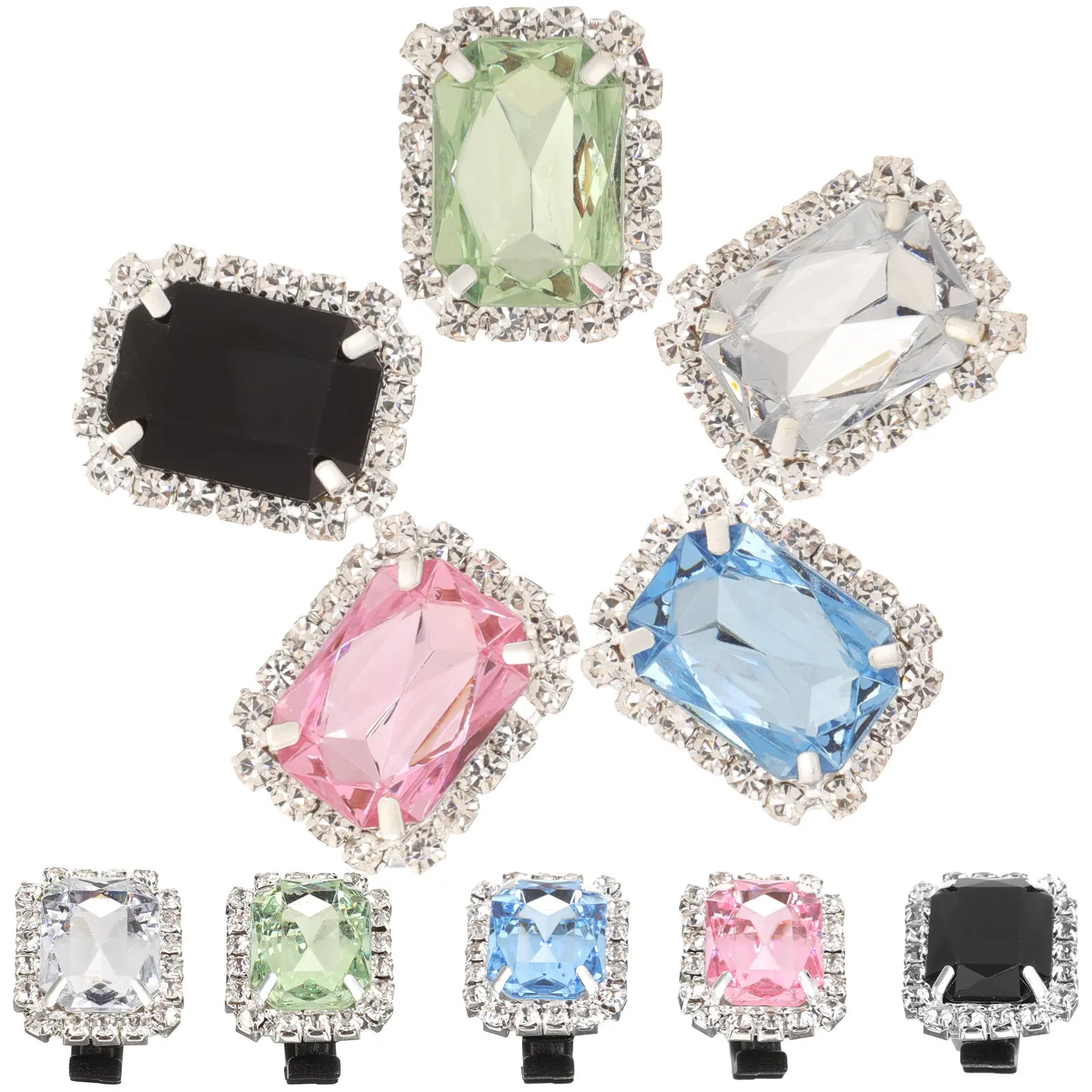 

10 шт. Зажимы-пряжки для обуви с премиальными стразами, декоративные клипсы для самостоятельного украшения, очаровательные аксессуары для спортивной и повседневной обуви