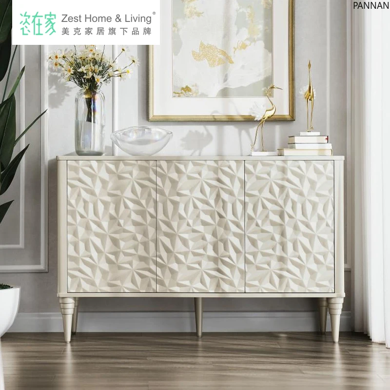 

Bucket cabinet living room solid wood dining side cabinet light luxury bedroom storage side cabinet foyer
