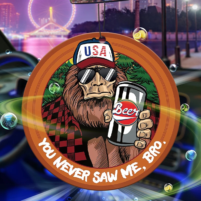 American Bigfoot Beer Brother, car air freshener, perfume pendant, car rearview mirror suspension, sea breeze fragrance