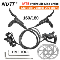 NUTT Hydraulic Brake MTB Bike Discs Brakes Lever 160MM 180MM Rotor Magura Oil Front Rear Caliper Left Right For Bicycle Parts