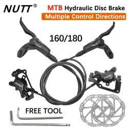 NUTT Hydraulic Brake MTB Bike Discs Brakes Lever 160MM 180MM Rotor Magura Oil Front Rear Caliper Left Right For Bicycle Parts