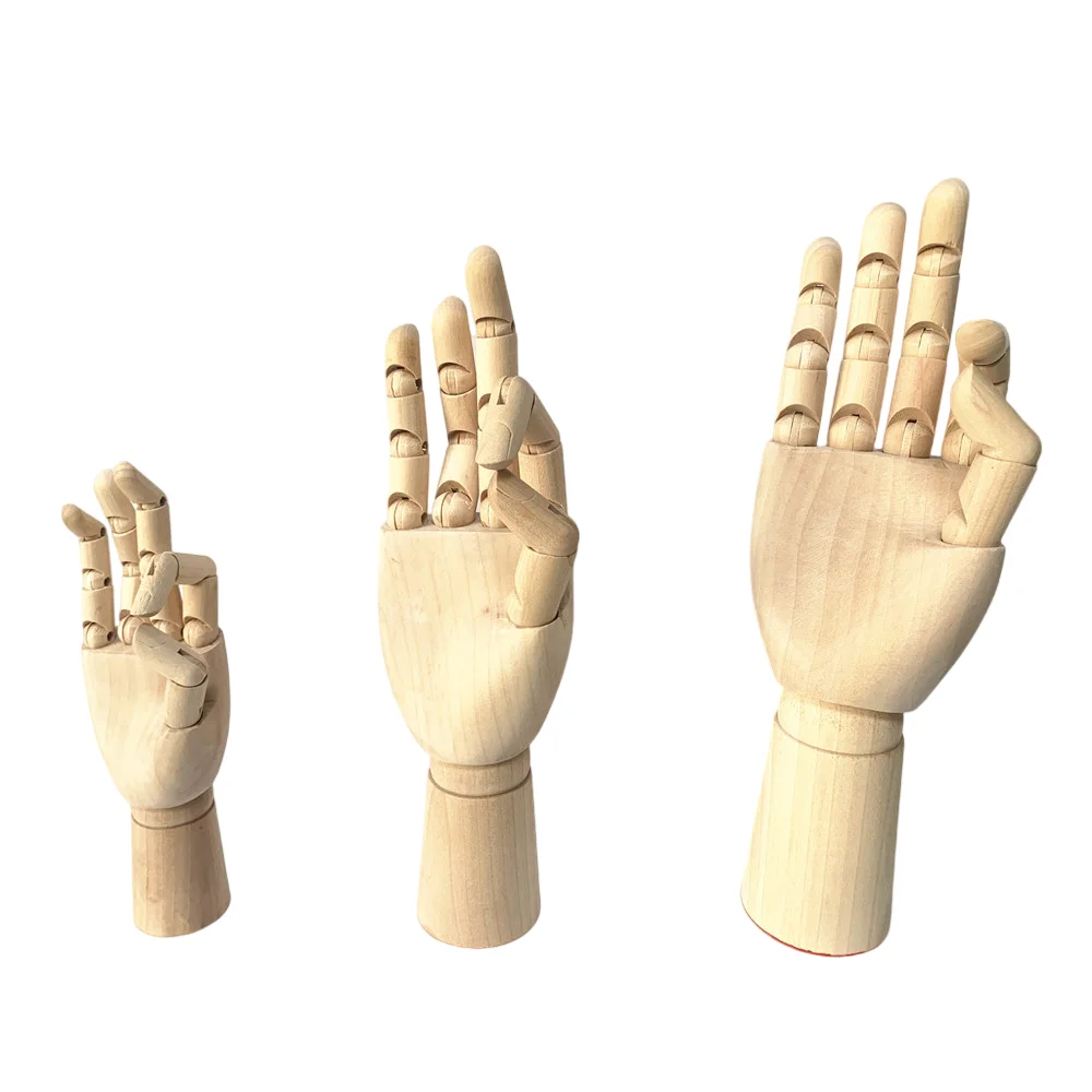 Wood Hand Sketch Mannequin Models 7/10/11 Inch Flexible Jointed Doll Limbs Human Artist Drawing Decoration