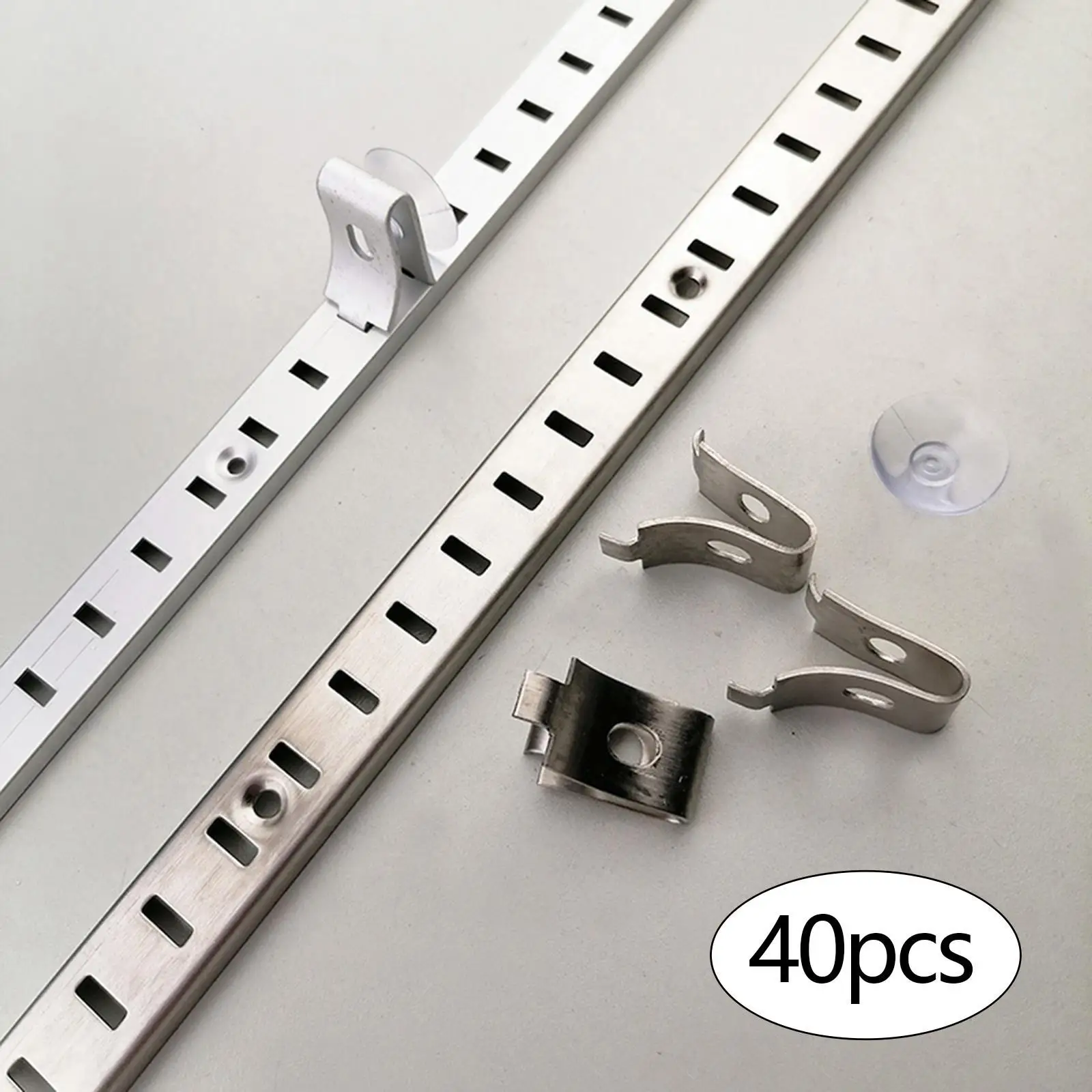 40x Pilaster Shelf Support Clip Metal Shelving Wear Resistant Shelf Clips