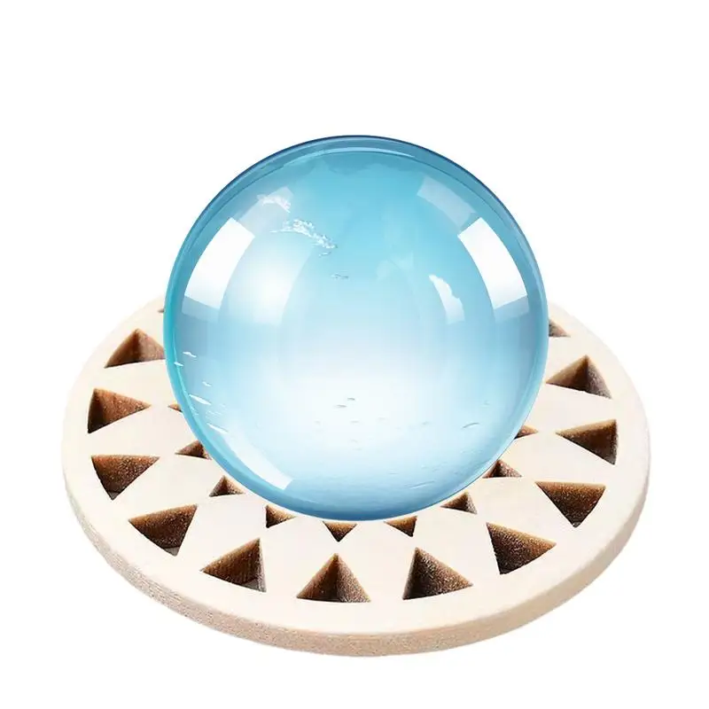 1 шт., подставка для хрустального шара, деревянная полая основа для демонстрации минералов, подставка для хрустальной сферы с украшением в виде подсолнуха