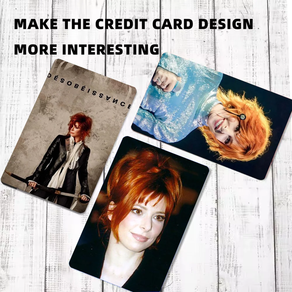 Singer M-Mylene F-Farmer Card Skin Credit Card Visa Debit Bank Charge Card Bus Metro Waterproof Sticker Decal Decoration
