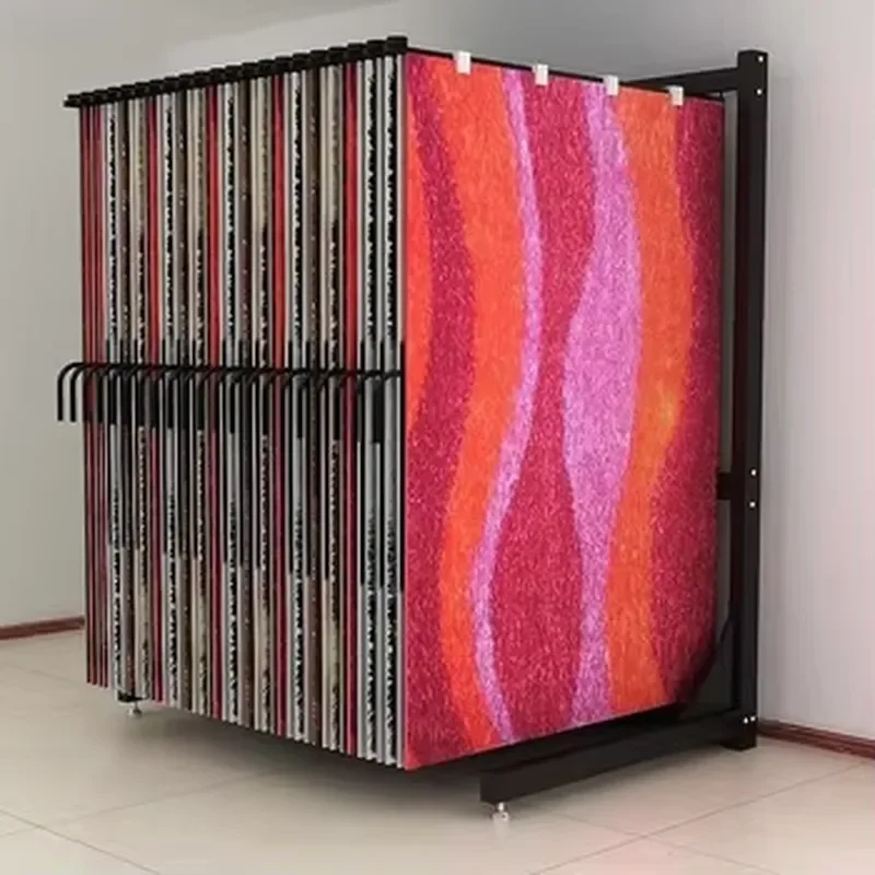 Customized Black Heavy Duty Carpet Rug Display Racks Adult Commercial Machine MADE Low Pile