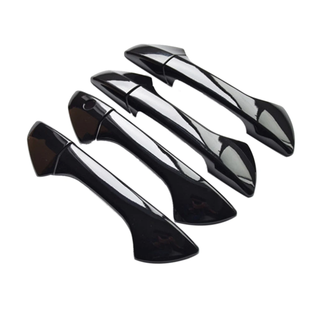 موثوقة-8 قطعة/المجموعة أسود لامع مقبض الباب يغطي الزخارف لهوندا أكورد سيدان 2008-2012