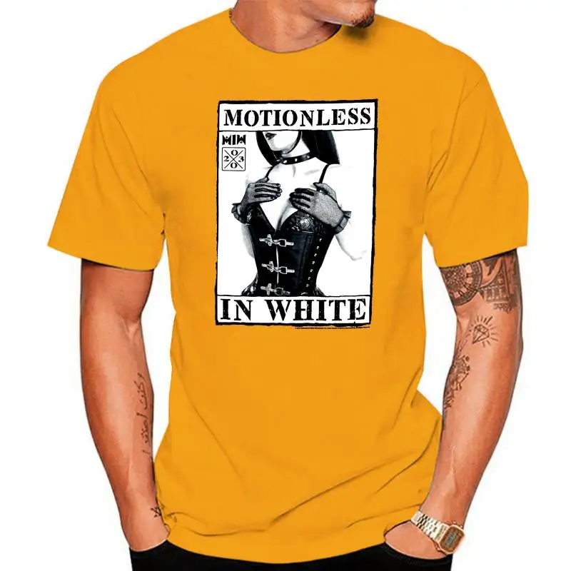 Motionless In White Dominatrix Image White T Shirt New Official Soft MIW 2022 New Fashion Men'S T-Shirts Short Sleeve