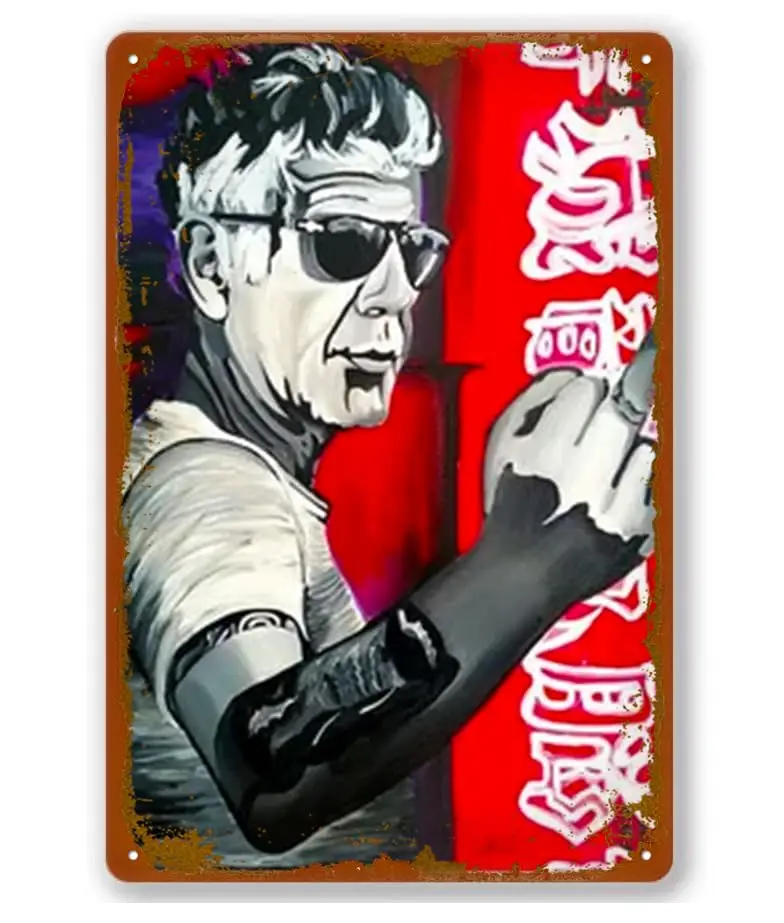 Настенный плакат с пальцами Энтони бердэн, винтажный металлический жестяной знак для украшения стен гаража, двора, дома, кафе, бара, клуба, отеля