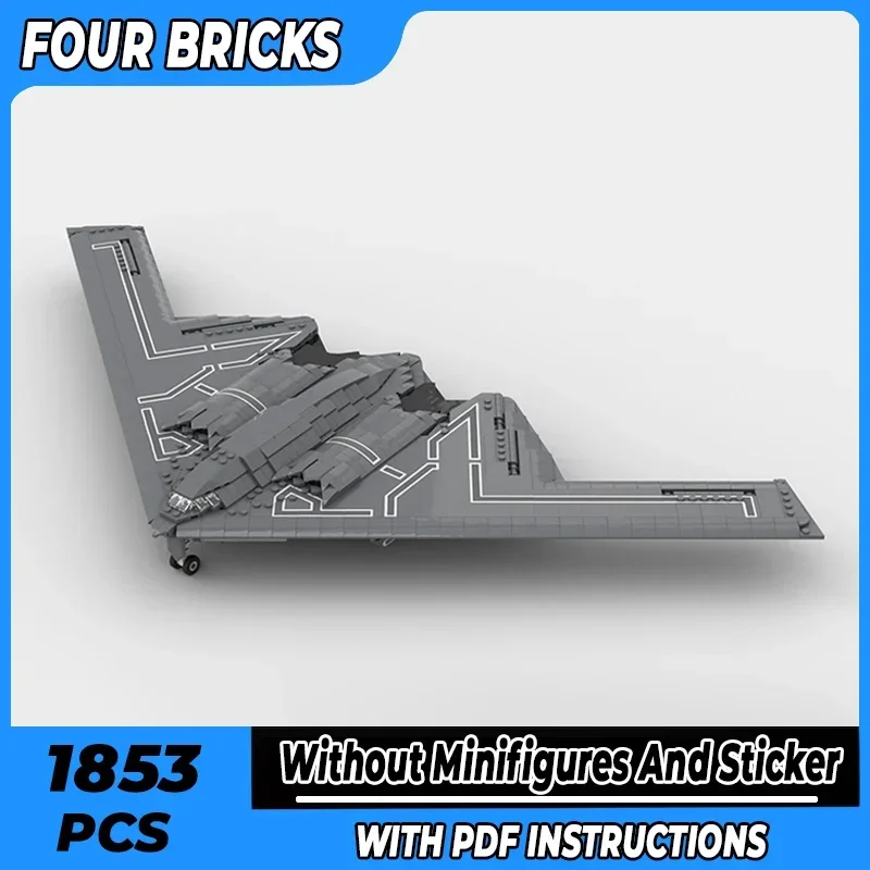 

Moc Building Bricks Military Weapon Model 1:72 Scale B-2 Bomber Technology Modular Blocks Gifts Christmas Toys DIY Sets Assembly