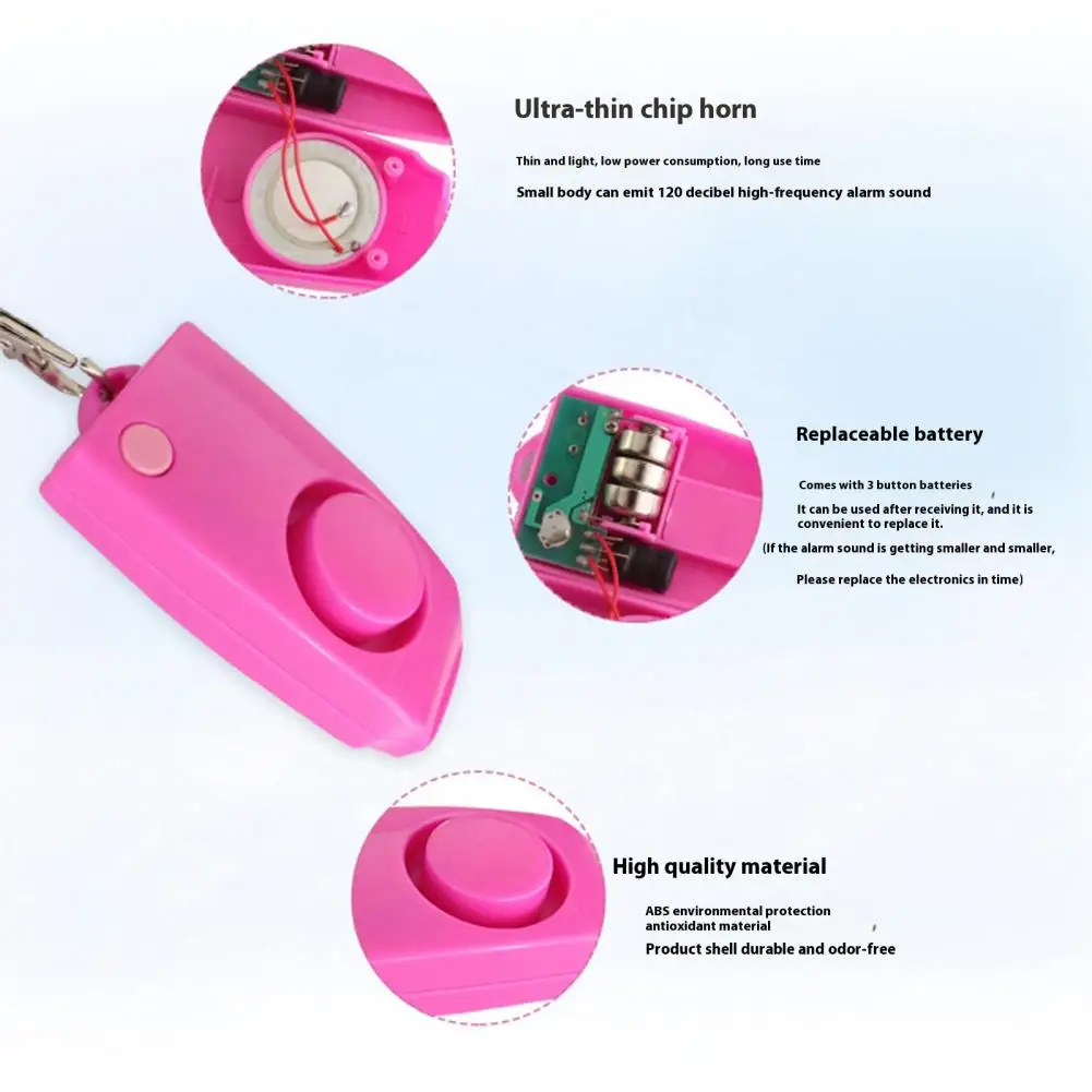 

Women Personal Alarm Portable 120db Personal Safety Alarm Keychain for Women Kids Elderly Lightweight Battery Powered Panic