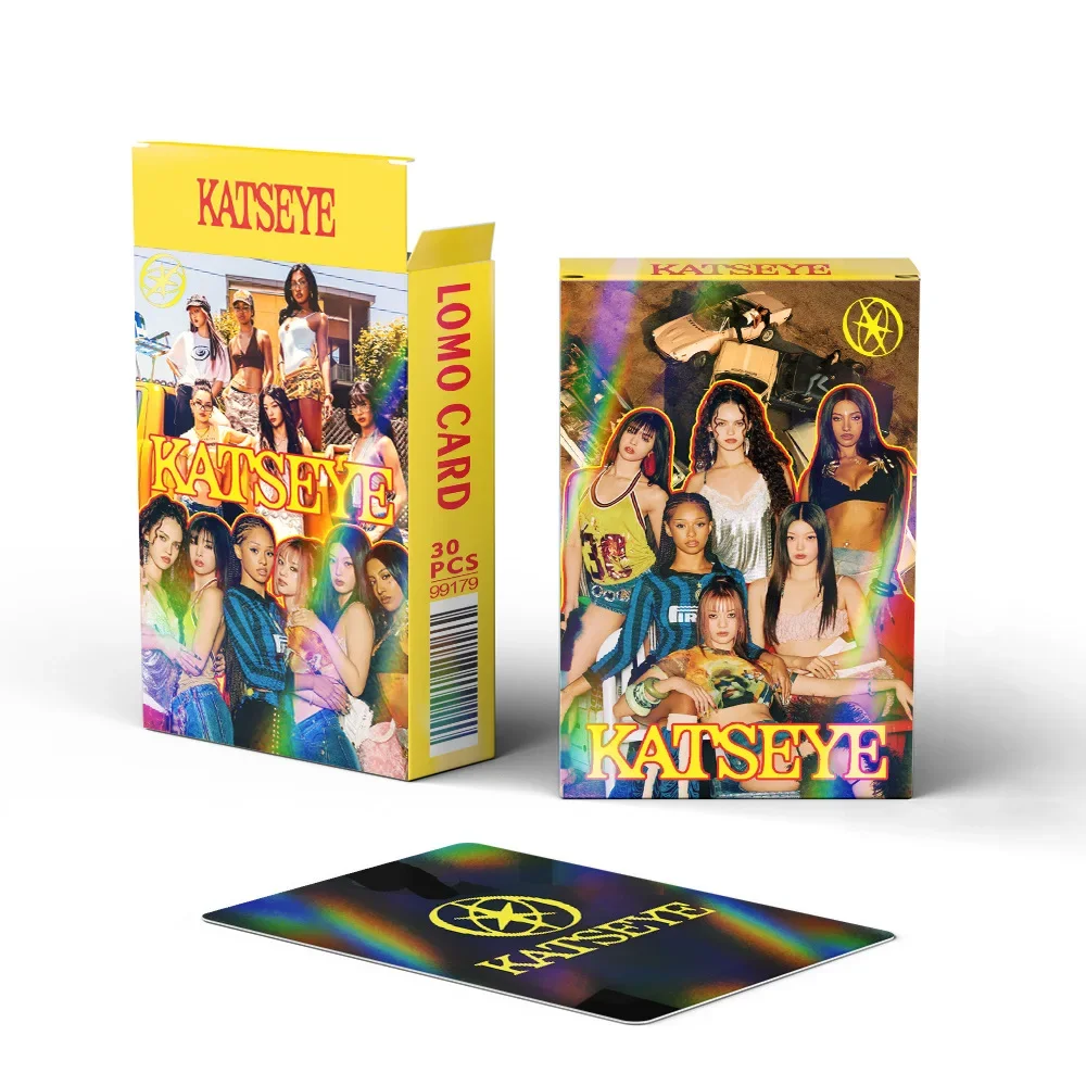 30 قطعة/المجموعة/مجموعة Kpop Idol KATSEYE سلسلة جديدة HD Printd Photocards MANON SOPHIA DANIELA LARA MEGAN YOONCHE Laser Lomo بطاقات المشجعين الهدايا