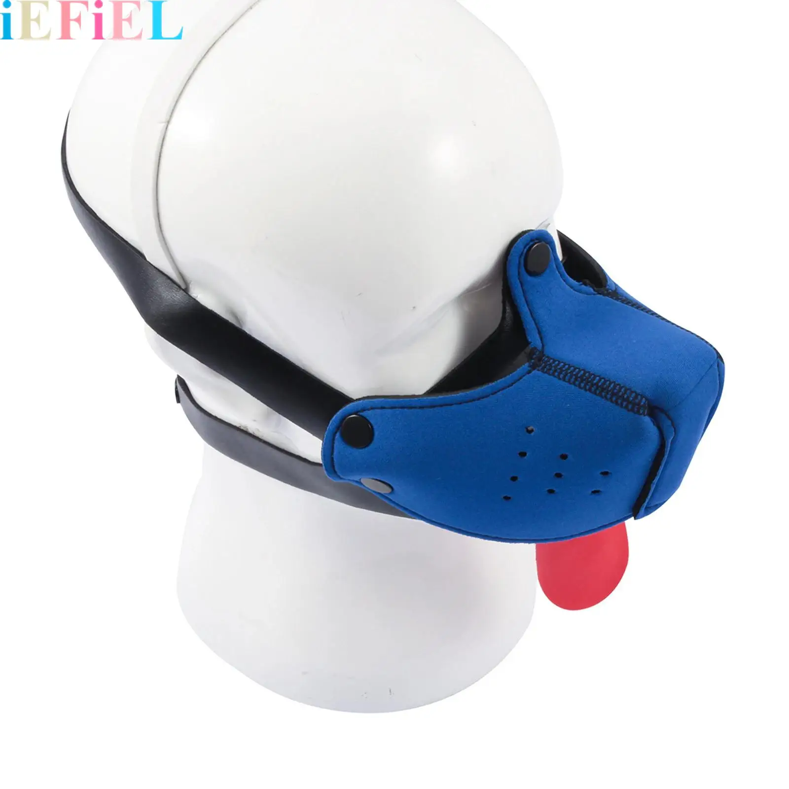 

Adults Tongue-Out Dog Head Mask Fun Prop for Couple Lovers Role-Playing Passion Light Bed Interact for Cosplay Game