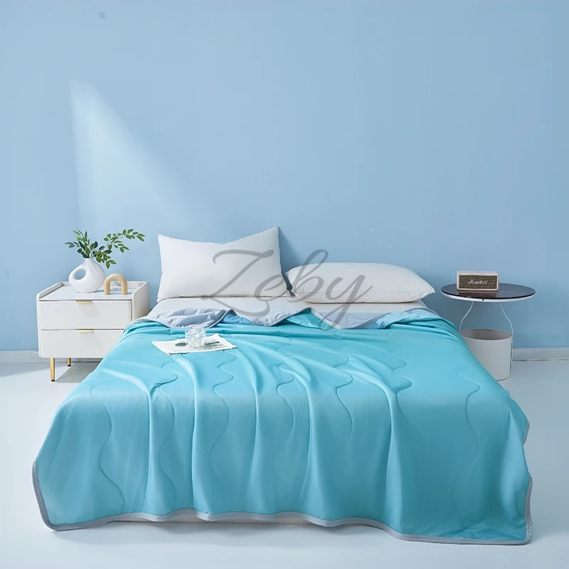 New Wave Pattern Cool Summer Blanket Natural Coolness Qulited Duvet Cooling Sensation Comforter Well-vetilated Queen King Quilt