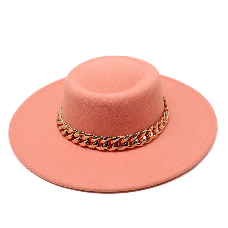 British Elegance Ring Shaped Concave Flat Top Woolen Cloth 8 5cm Top Hat Men And Women Fashion Flat Top Woolen Top Hat