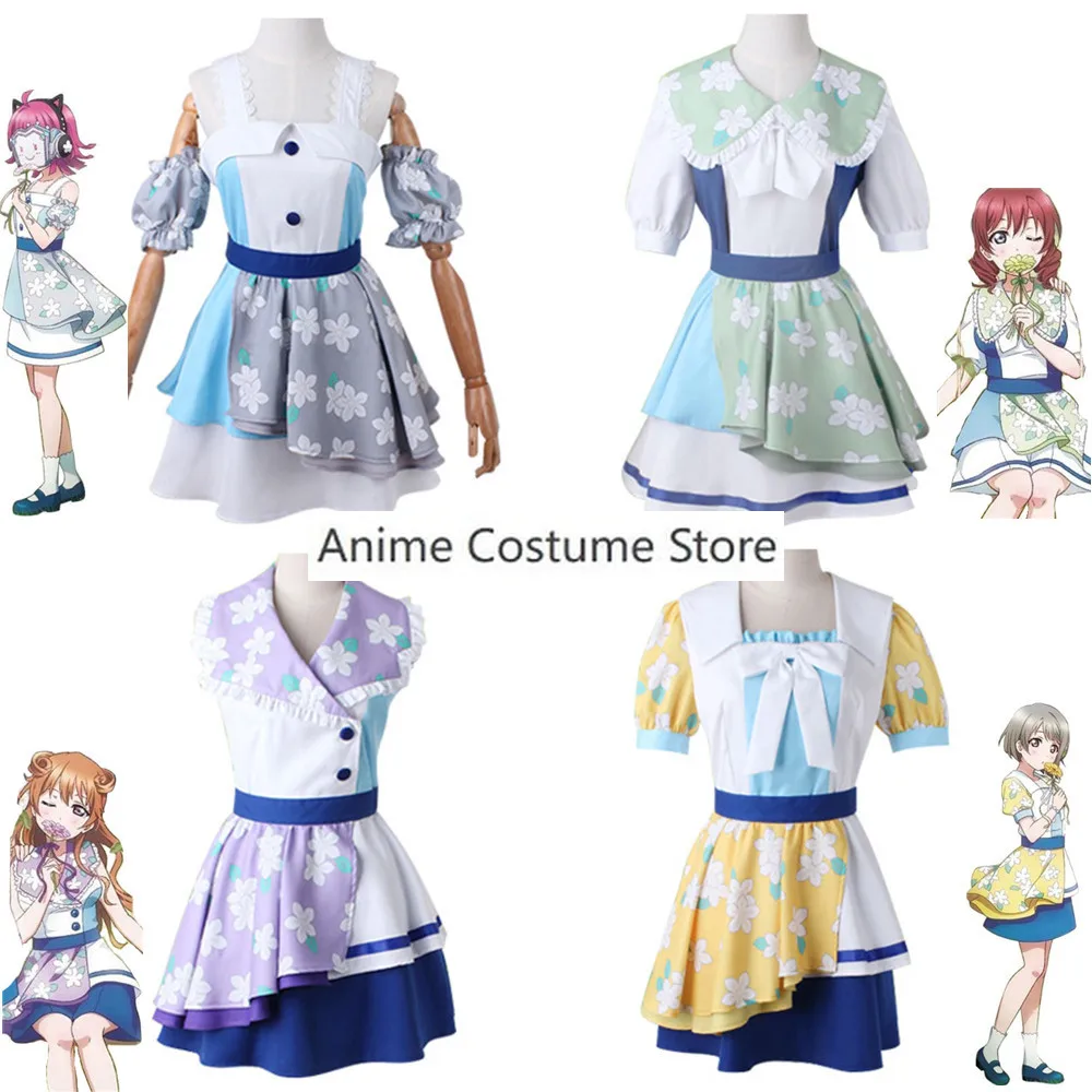 Anime Love Live! Nijigasaki High School Idol Club QU4RTZ Nakasu Kasumi Tennouji Rina Konoe Kanata Cosplay Costume Halloween Suit