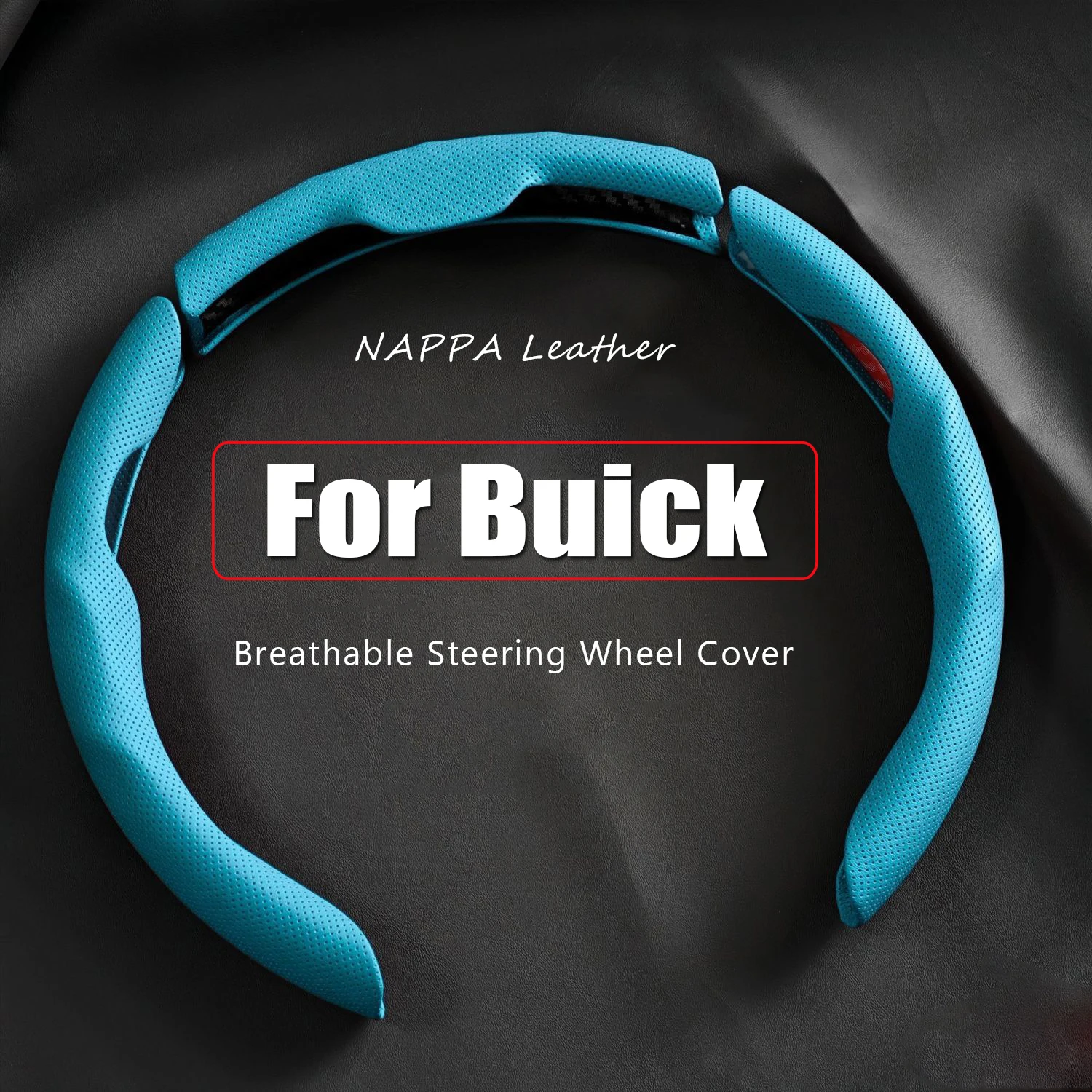 

NAPPA 3PCS Leather Car Steering Wheel Cover For Buick LaCrosse Envision Envista Encore GX Envision Anti Slip Automotive Parts