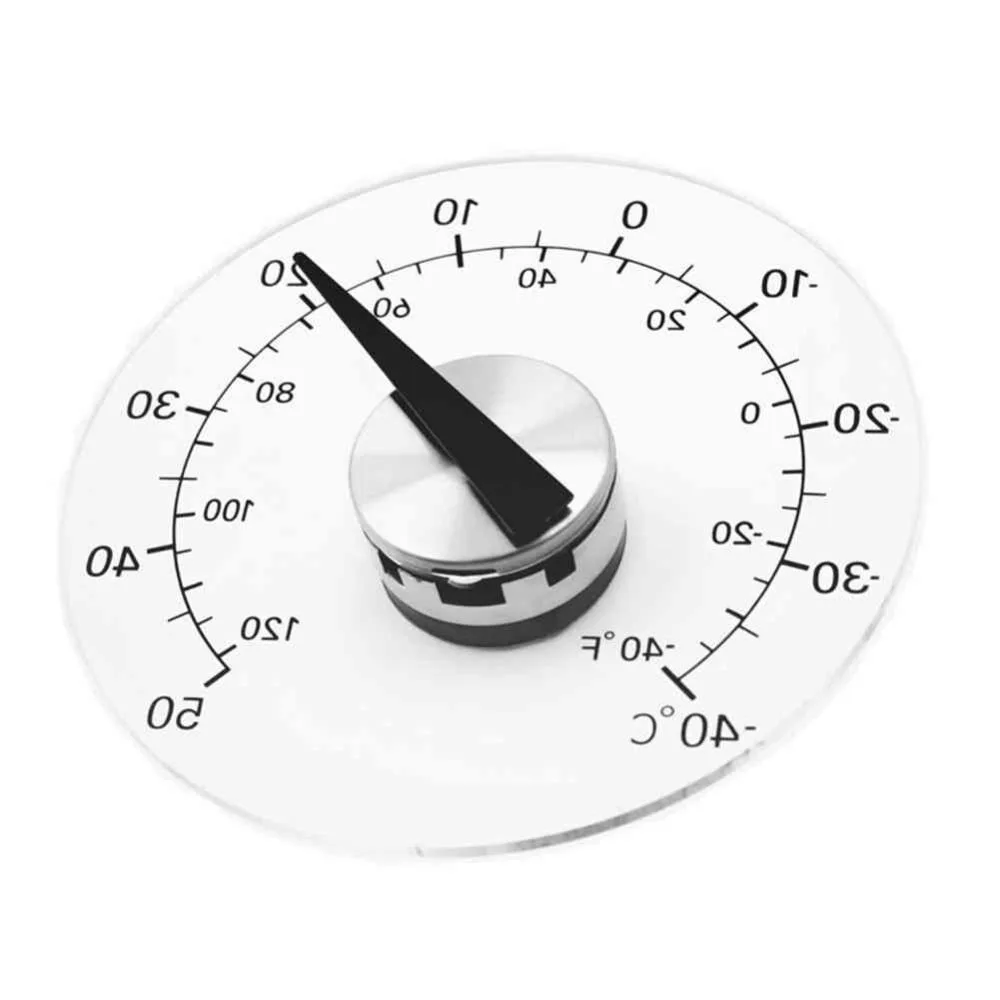 

Waterproof Window Thermometer Mini Weather Tool Outdoor Temperature Meter Round Stainless Steel Pointer Thermometer Clock