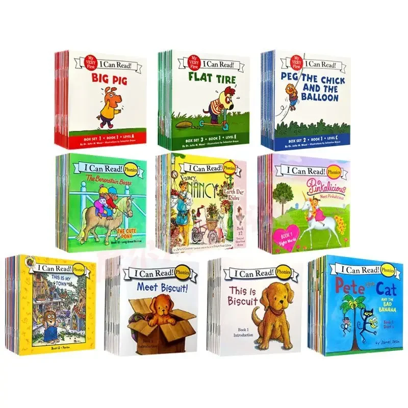 

I Can Read Phonics 12 Books/Set English Story Picture Pocket Book for Kids