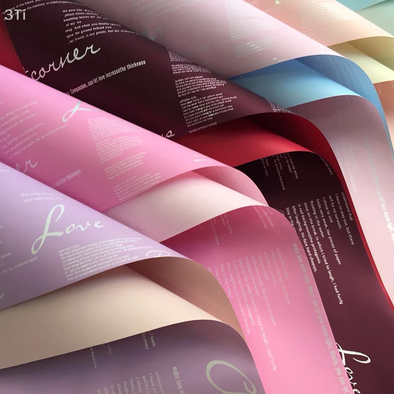 20 шт. оберточная бумага для цветов, водонепроницаемая бумага для флориста, поделки своими руками