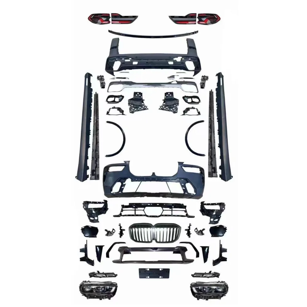 Auto body system for  X7 G07 2018- to 2023 X7 G07 LCI body kit with front rear bumper,grille,lamps,fender,side skirts