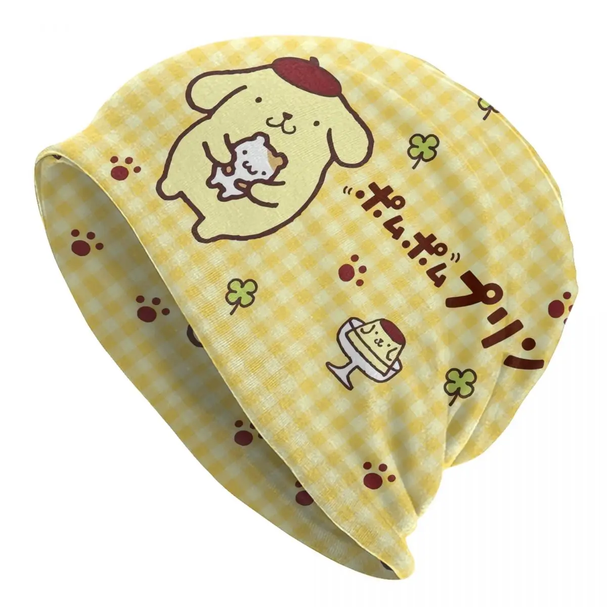 

Pom Pom Purin мультяшная шляпа-капот, модная уличная шапка с изображением животных и собак, мужская и женская теплая термоэластичная шапка
