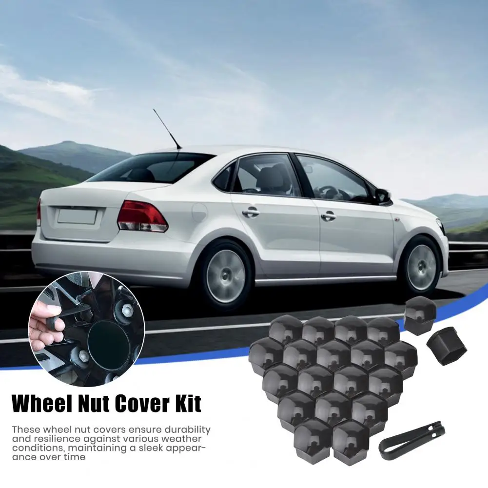 Car Wheel Nut Lugs Dust Cover Universal Simple Installation Wheel Nuts Cap Protector Hub Screw Rim With Removal Tool 휠 너트 덮개 키트