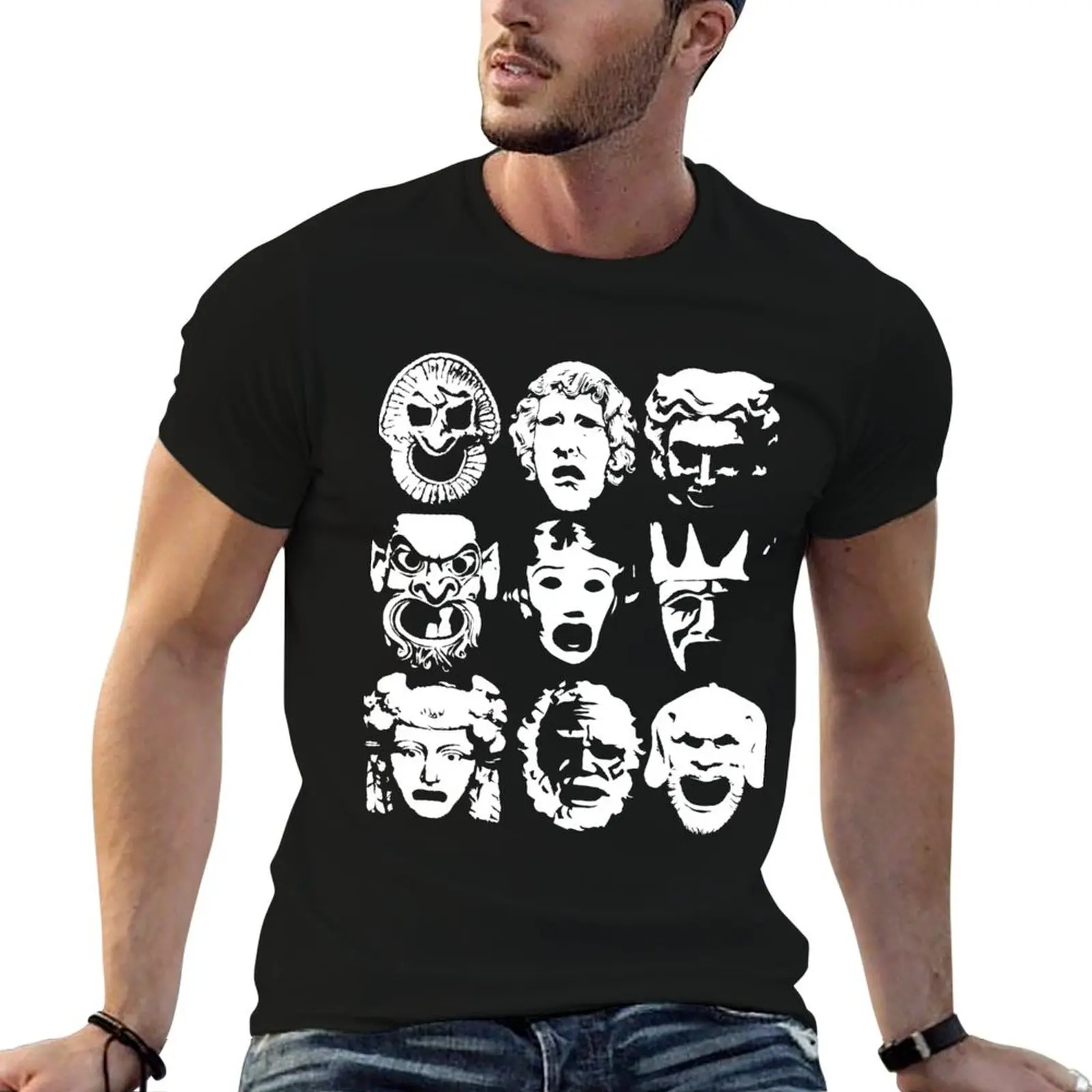 

Tragedy Masks T-Shirt men t shirt cotton 100% cotton tshirt 100% cotton t shirts high quality T-Shirt
