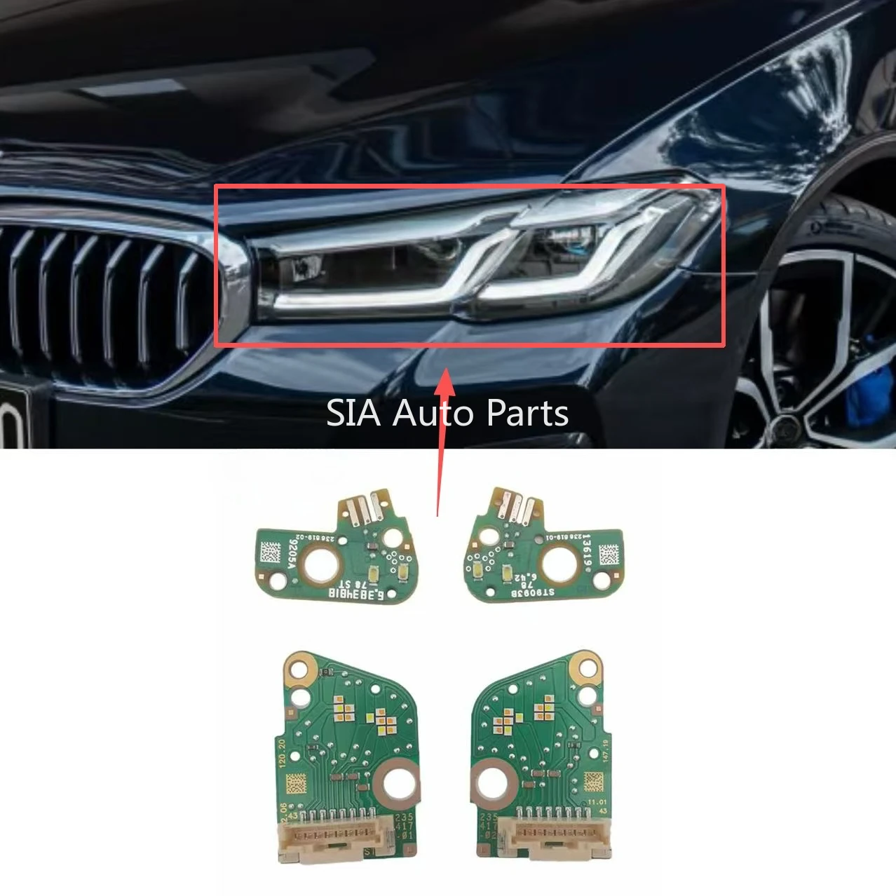 

For BMW G30 G38 LCI 2020 2021 Angel Eyes LED Headlight Daytime Running Light Turn Signal LED Chips Board 23508301 23508302