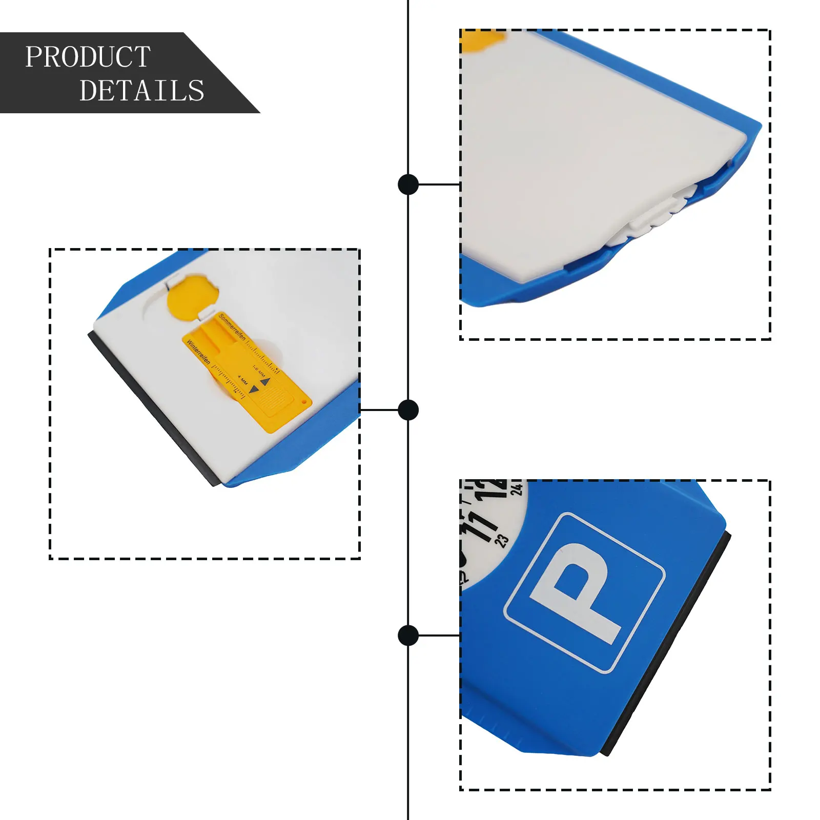 Car Parking Disc Timer Plastic Disc Parking Time Tool Windshield Snow Shovel Timer Arrival Time Display Timer