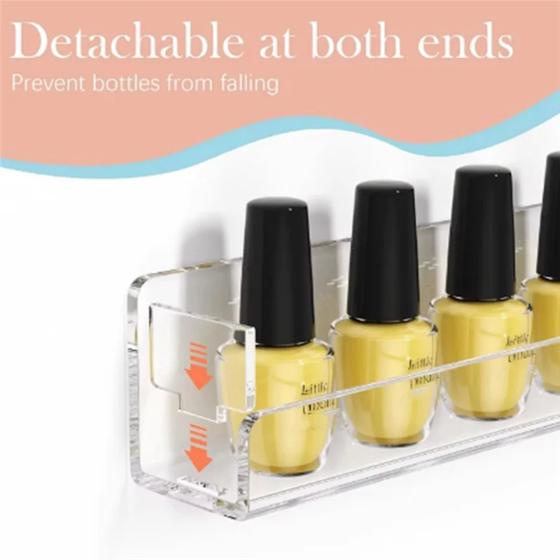 

ABRO-Nail Polish Display Stand Acrylic Wall With Removable Side Panels Finger Wall Mount Display Stand