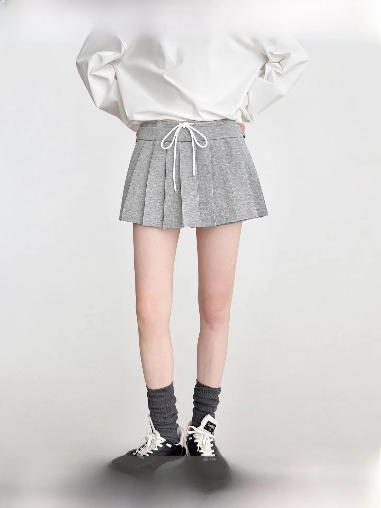 fano-spor-ballet-sle-falda-de-punto-plisada-mujer-temporada-de-primavera-dstring-diseno-de-cintura-doble-mezcla-de-poliester-y-algodon