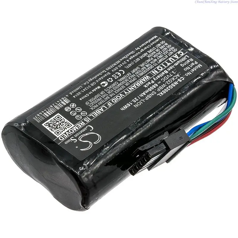 3.7V 5200mAh/6800mAh แบตเตอรี่ ACKG2-WBP,SNBP-LION สําหรับ NetScout AirCheck G2 เครื่องทดสอบ WLAN,LinkRunner G2,LR-G2,AirCheck-G2 + เครื่องมือ