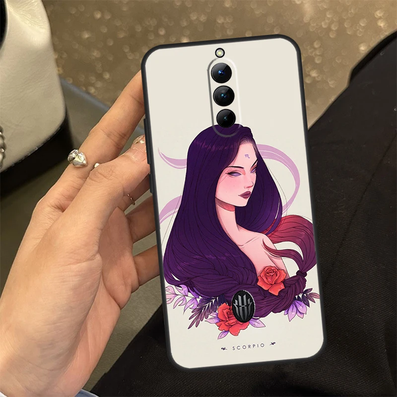 Horoscope Girl Scorpio Taurus Virgo Phone Case For Nubia Red Magic 8 Pro Redmagic 5G 5S 6R 6S 7S 8S Pro Plus 6 7 Pro Cover