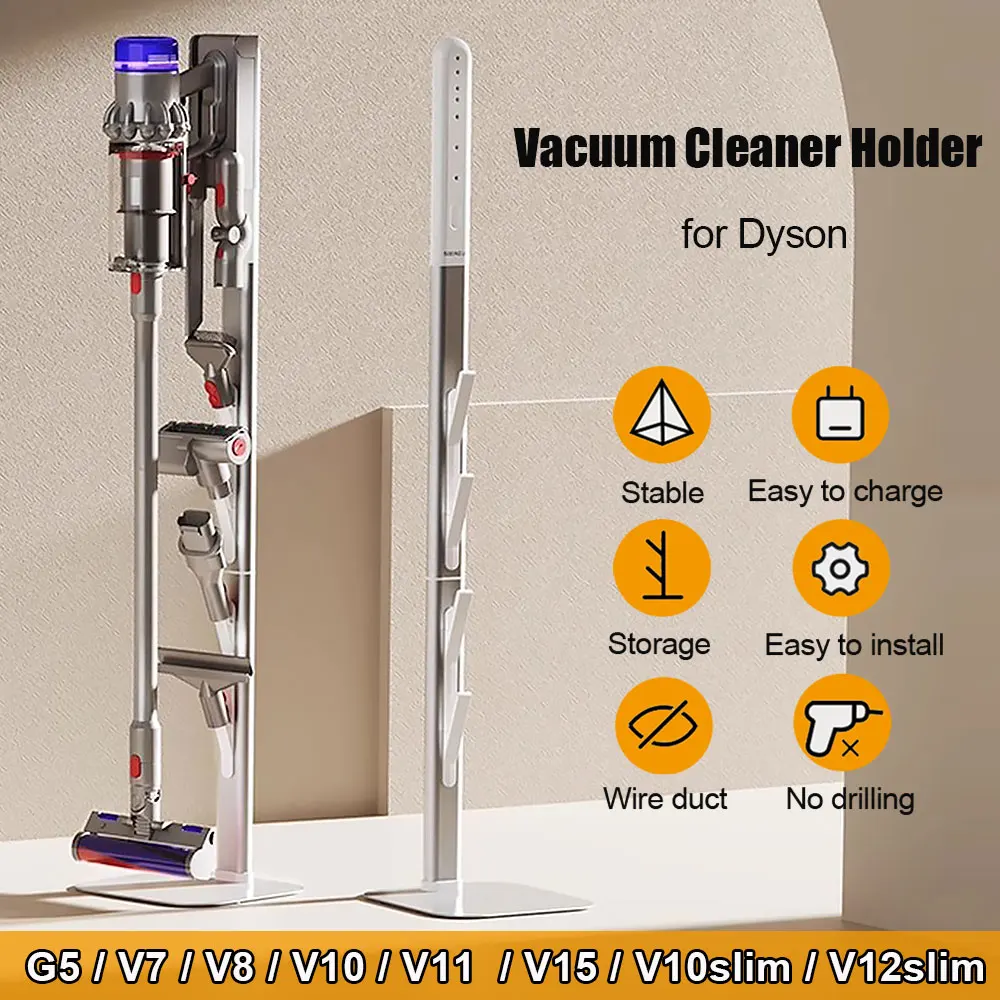 

Vacuum Cleaner Stand Aluminum Storage Bracket for Dyson V10 V11 V15 V12slim G5 Accessories Holder No Punching Support Rack