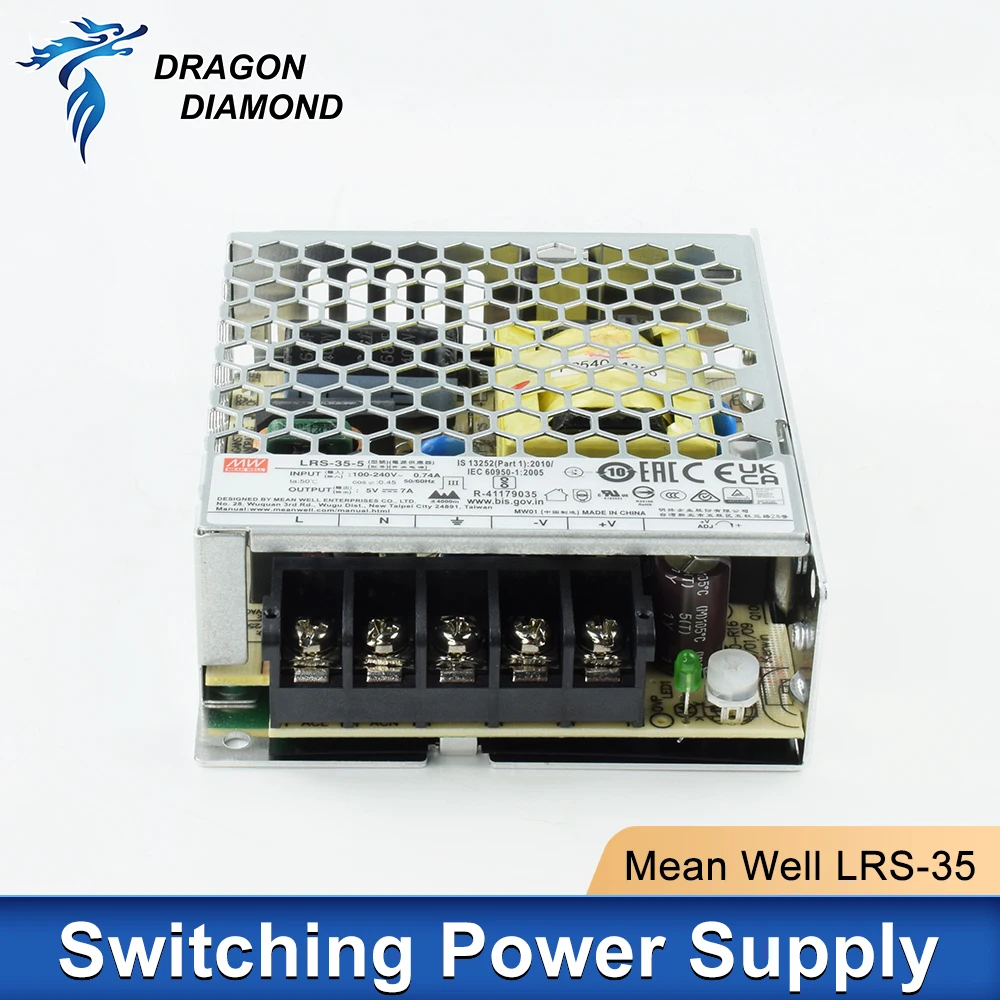 يعني حسنا LRS-35 سلسلة LRS-35 تحويل التيار الكهربائي 35W 5V 7A