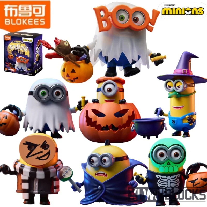 

BLOKEES Assemblable Building Blocks Minions Devil's Night Halloween Desktop Movable Model Decorative Holiday Gifts