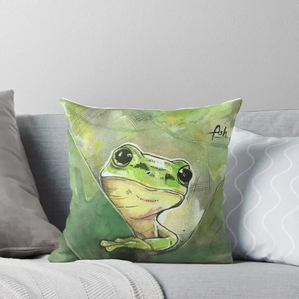 just a lil frog :) Throw Pillow Christmas Pillowcase christmas cushions covers Decorative pillow case pillow