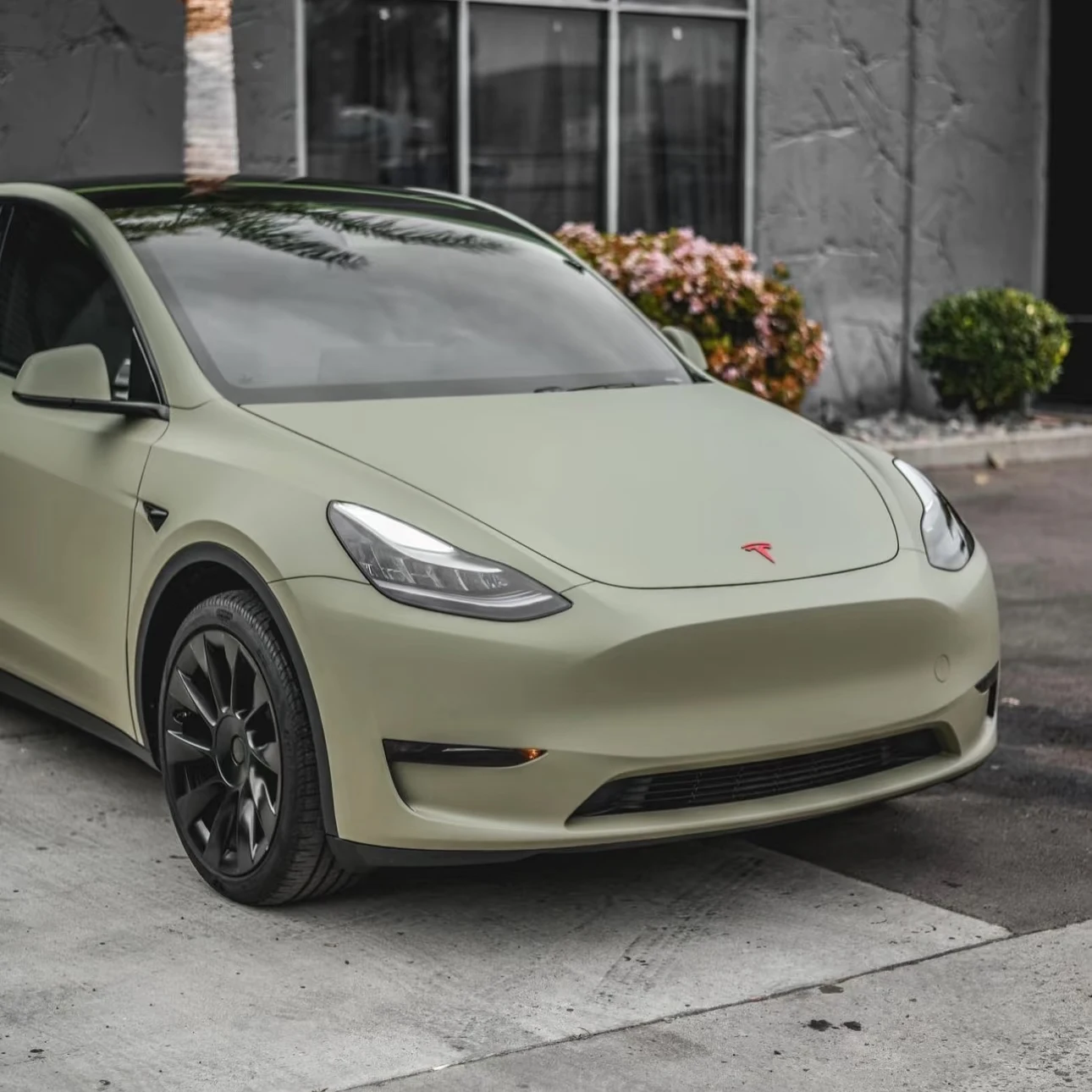 

Khaki Light Green Metal Flake Vinyl Wrap Ultimate Flat Paint Protection Vehicle Wrap for Cars