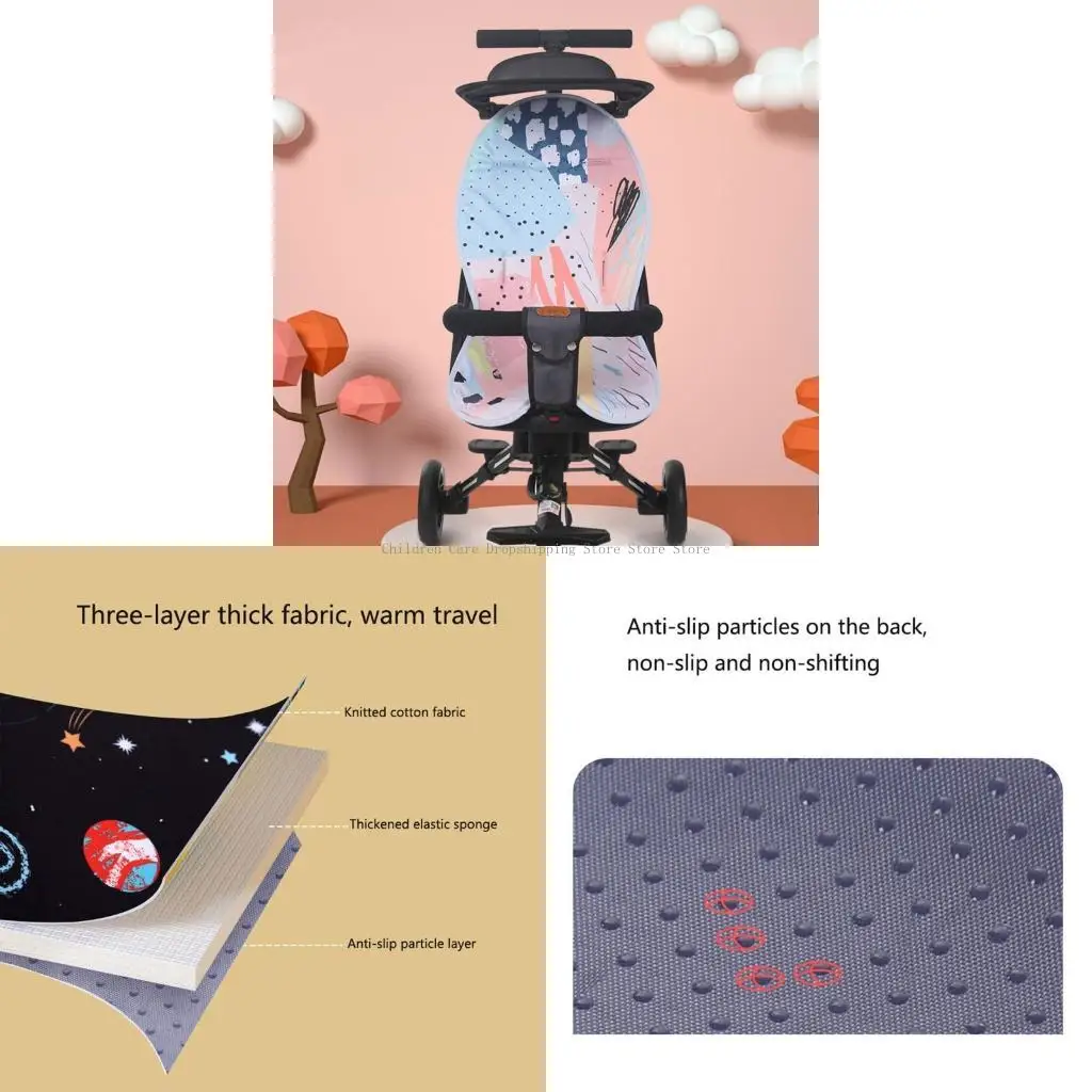 

Baby Stroller Liner Pad for Seat Cover Padded for Newborn Infant Pram Pushchair Mattress