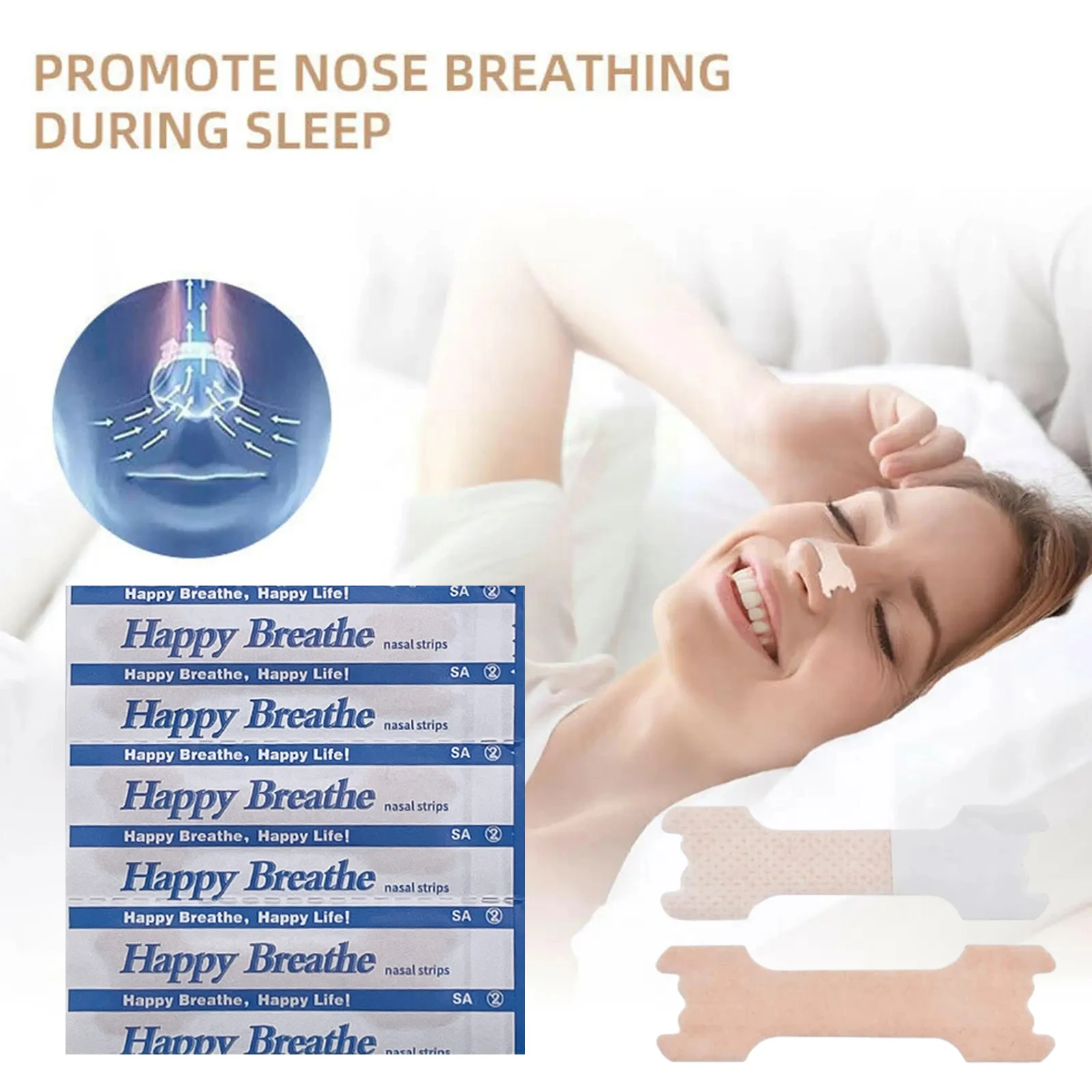 Breath Nasal Strips Patch Effective Anti-Snoring Device Easier Reduce Snoring Improve Sleeping Enhance Quality Health Care Tools
