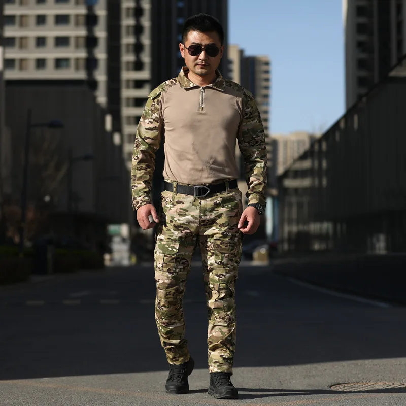 Thickened long-sleeved camouflage outdoor frog suit multifunctional military training fan suit