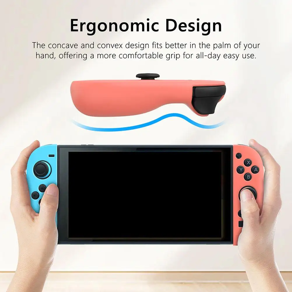 For Switch2 Handle Silicone Protective Case Anti-fall Dustproof Washable Comfortable Feel Ergonomic Handle Shell For Switch2