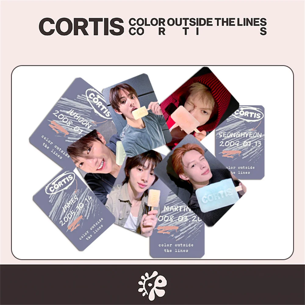 

Альбом Idols CORTIS COLOR OUTSIDE THE LINES Selfie LOMO Cards SEONGHYEON KEONHO JAMES JUHOON Fans Collection