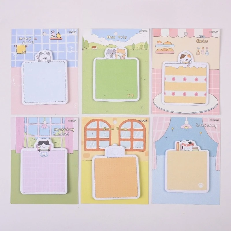 Cartoon Kat Leuke Gemak Sticker Ins Stijl voor Dagelijkse Studenten met Hoge Uiterlijk Kleverigheid Leuke Cadeaus voor School Opening