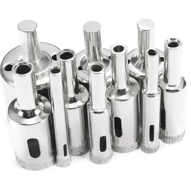10Pcs 6-30Mm เพชรเคลือบเจาะชุด Bit กระเบื้องแก้วหินอ่อนเซรามิครูเจาะ Bits diamond Core Bit เครื่องมือ