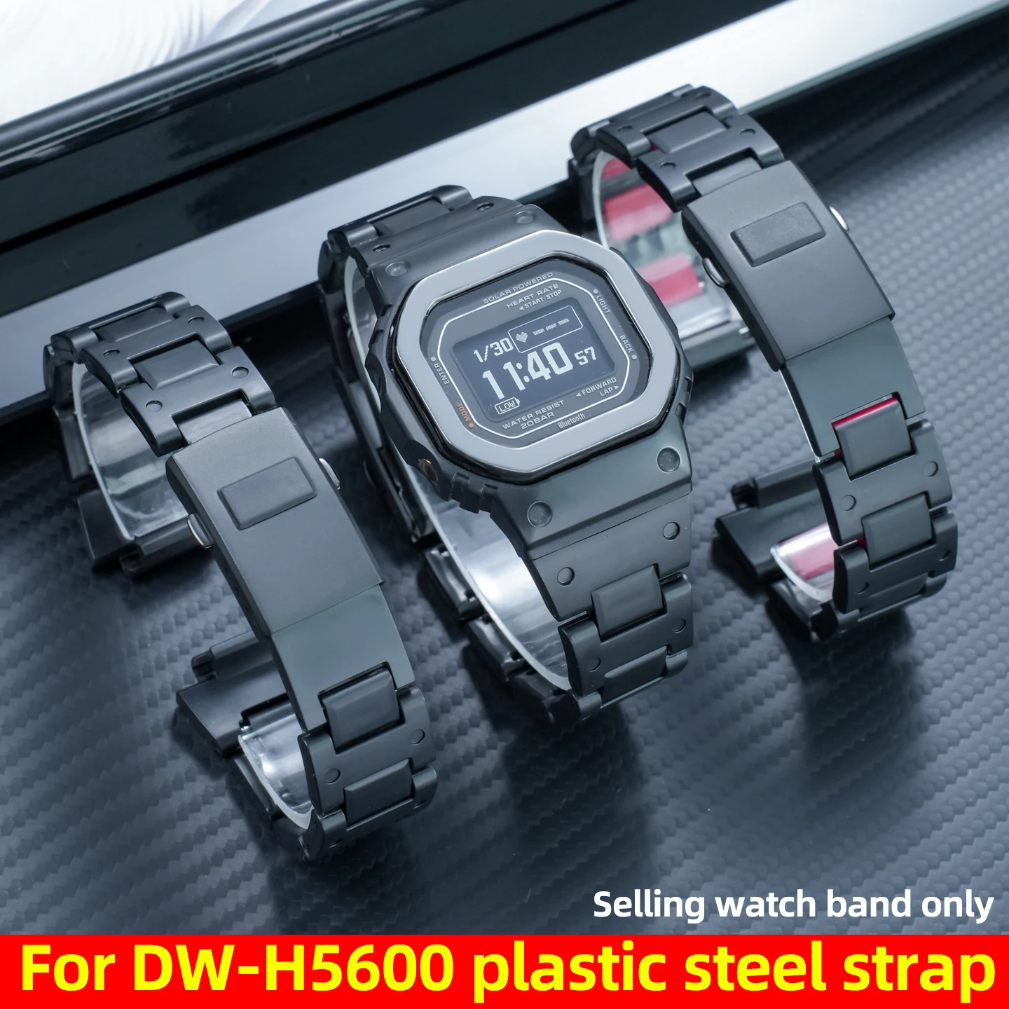 DW H5600 Plastic steel strap For G-SHOCK Casio DW-H5600 bracelet 18mm Resin-Metal Composite watch band Lightweight wristband men